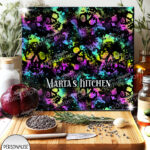 20582 neon skulls gothic chopping board 3