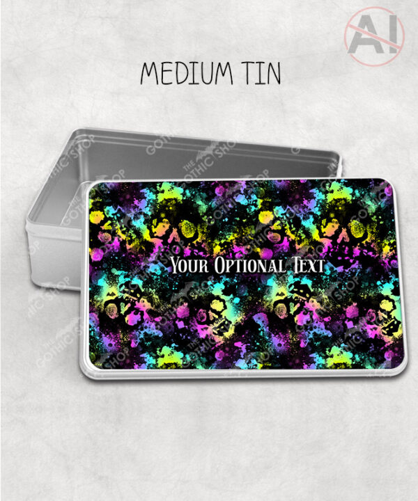 20583 neon skulls gothic tin 1