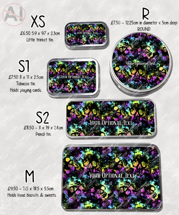 20583 neon skulls gothic tin 3