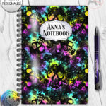 20584 neon skulls gothic notebook 1