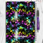 20584 neon skulls gothic notebook 2
