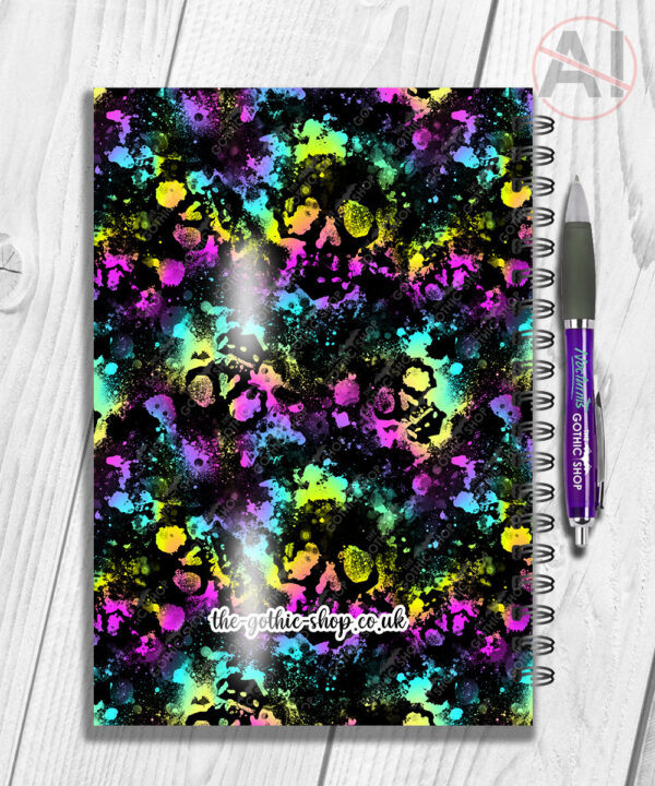 20584 neon skulls gothic notebook 2