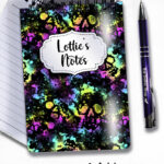 20584 neon skulls gothic notebook 4