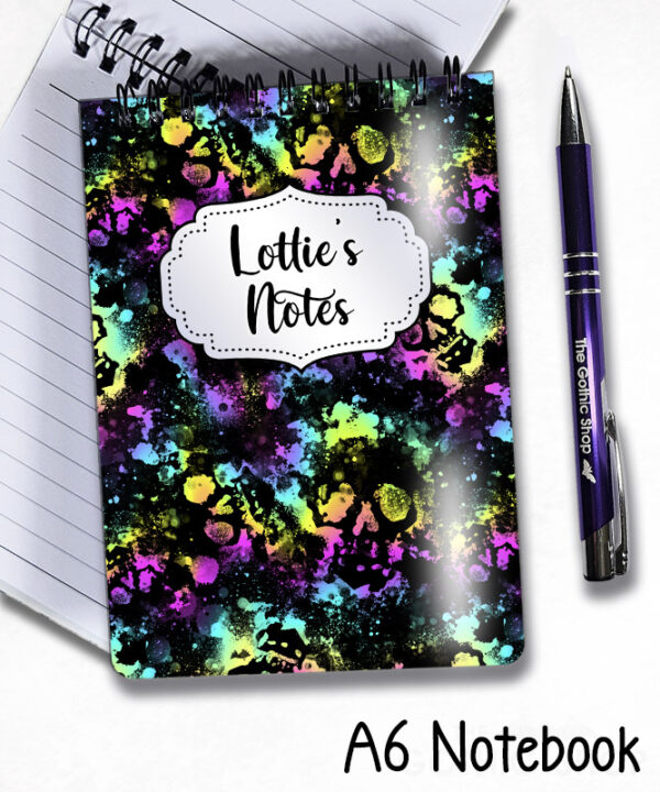 20584 neon skulls gothic notebook 4