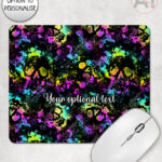 20585 neon skulls gothic mousemat 1