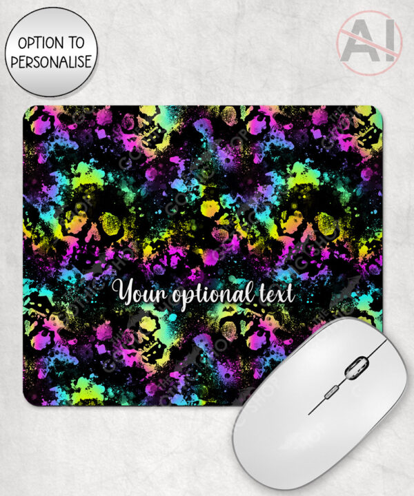 20585 neon skulls gothic mousemat 1