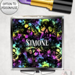 20586 neon skulls gothic mirror 1