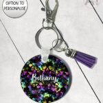 20588 neon skulls gothic keyring