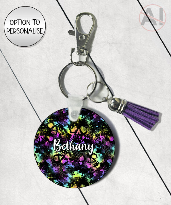 20588 neon skulls gothic keyring
