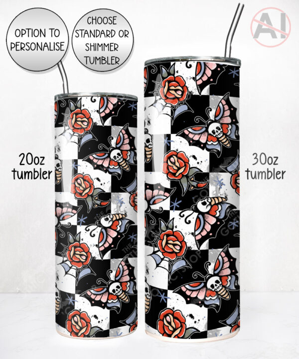 20589 butterflies tattoos gothic tumbler 3