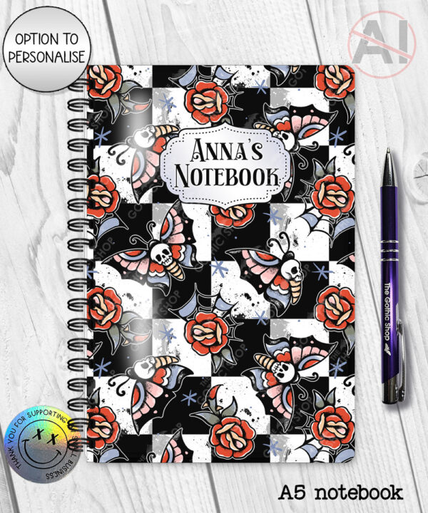 20590 butterflies tattoos gothic notebook 1