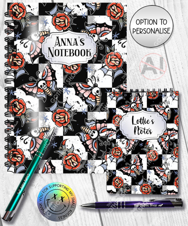 20590 butterflies tattoos gothic notebook 3