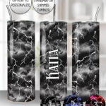bats & stormy skies gothic straight tumbler option to personalise