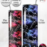 bats & stormy skies gothic straight tumbler option to personalise