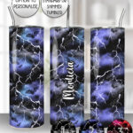 bats & stormy skies gothic straight tumbler option to personalise
