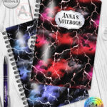 bats & stormy skies gothic notebook journal option to personalise
