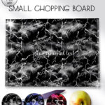bats & stormy skies gothic glass chopping board option to personalise