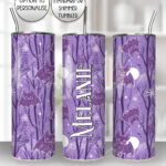 winter bats purple gothic halloween straight tumbler option to personalise