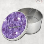 winter bats purple gothic halloween storage tin option to personalise