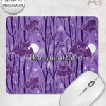 winter bats purple gothic halloween mouse mat option to personalise