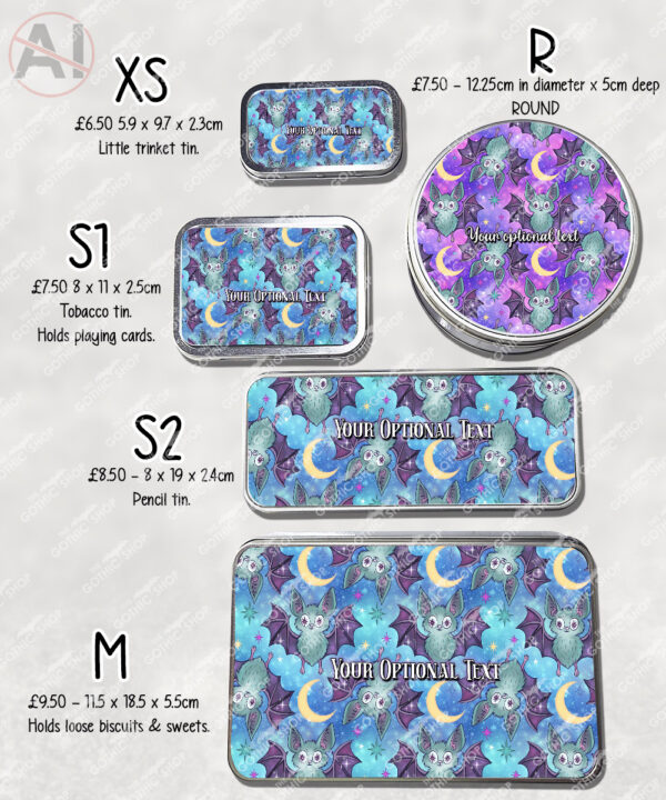 20605 bats gothic tin 2