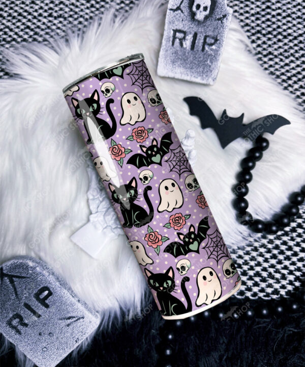 20607 cats bats purple gothic tumbler 1