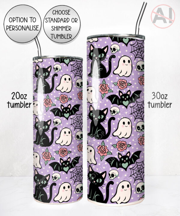 20607 cats bats purple gothic tumbler 3