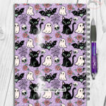 20608 cats bats purple gothic notepad 2
