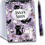 20608 cats bats purple gothic notepad 4