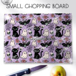 20611 cats bats purple gothic chopping board 1