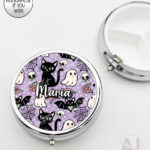 20613 cats bats purple gothic pill box 1