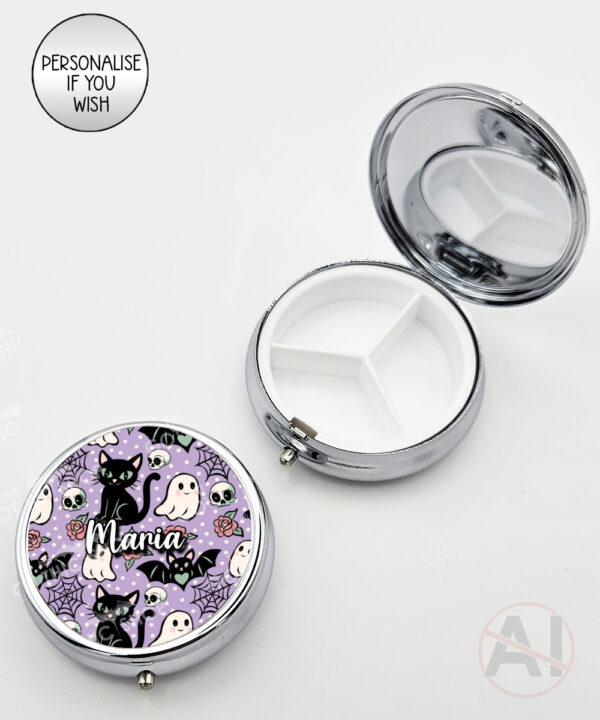 20613 cats bats purple gothic pill box 2