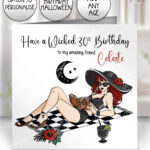 20623 goth lady personalised card 1