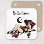 20624 goth lady personalised coaster 2