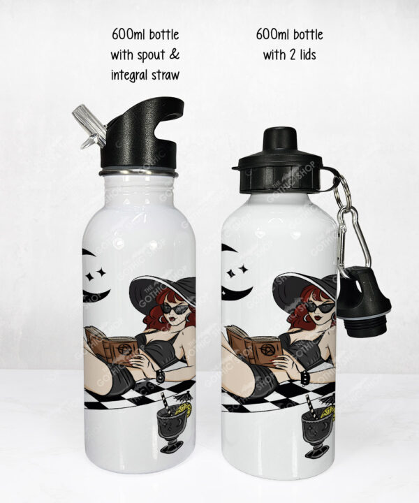 20626 goth lady personalised water bottle 2