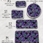 purple teal zombie bat gothic storage tin option to personalise