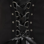 harley black lace trim punk gothic mini dress by hell bunny