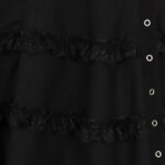 harley black lace trim punk gothic mini dress by hell bunny