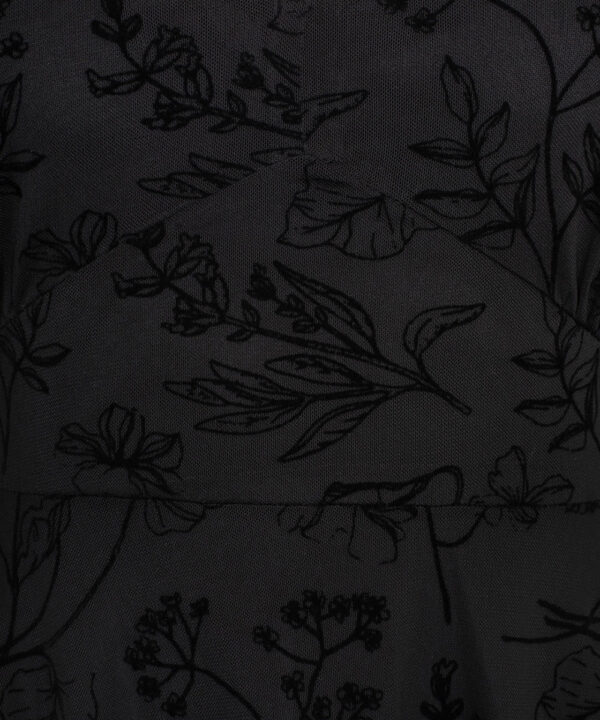 wildflower black flocked floral gothic mini dress by hell bunny
