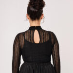 maude black floral lace gothic top by hell bunny
