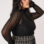 maude black floral lace gothic top by hell bunny