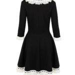 moira black lace & ribbon gothic lolita mini dress by hell bunny