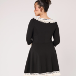 moira black lace & ribbon gothic lolita mini dress by hell bunny