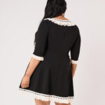 moira black lace & ribbon gothic lolita mini dress by hell bunny