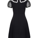 buffy white bat & lace black gothic mini dress by hell bunny
