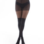 gothic black over the knee tights by pamela mann
