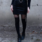 gothic black over the knee tights by pamela mann