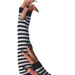 gothic black knitted fingerless gloves (copy)