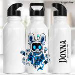 20666 robot bat gothic water bottle 3
