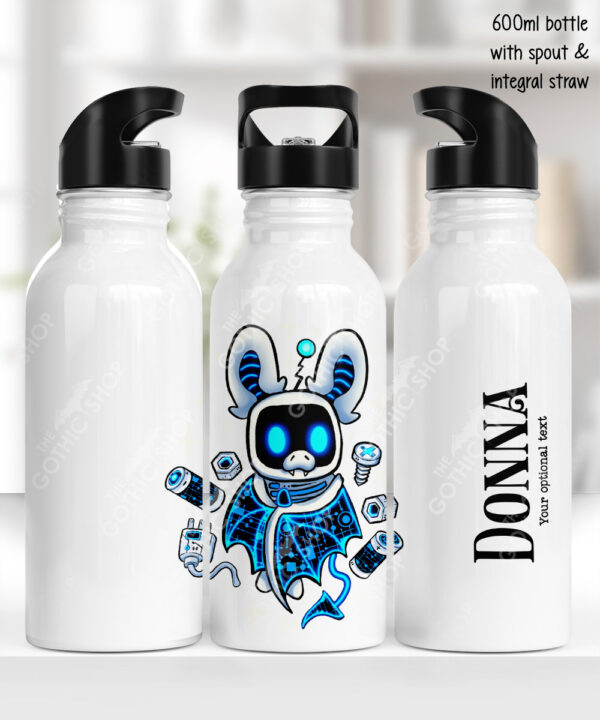 20666 robot bat gothic water bottle 3